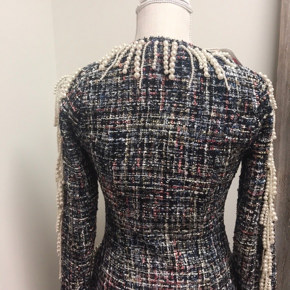 Plaid Beaded Jacket Dress - Picture 4 of 6